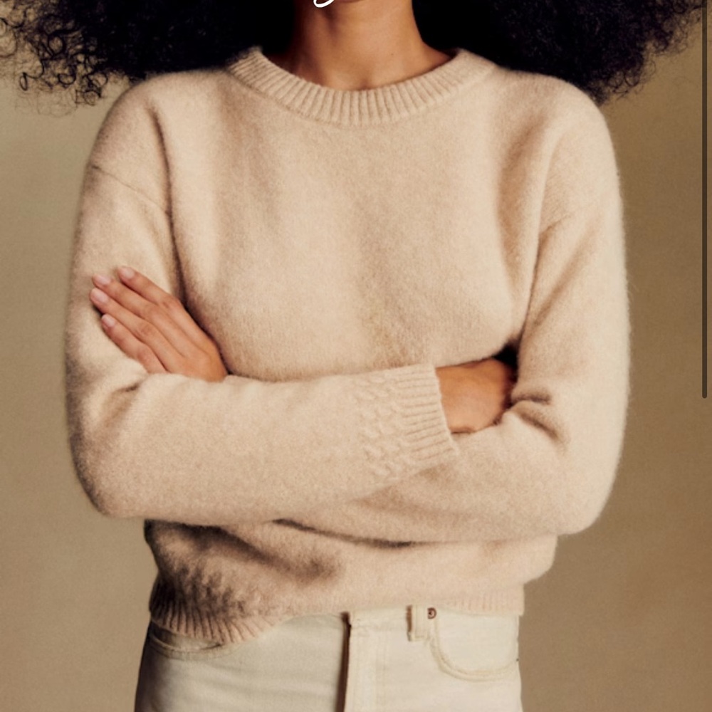 Sezane Amiel Crew Neck Sweater in Linen